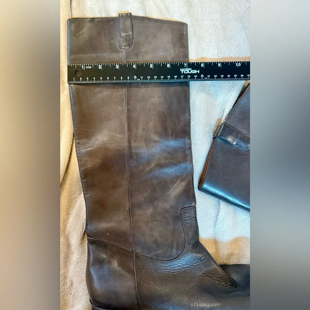Donald J Pliner Soft Brown Luxury Leather Knee-High Riding Boots ladies 8.5 - Picture 16 of 16